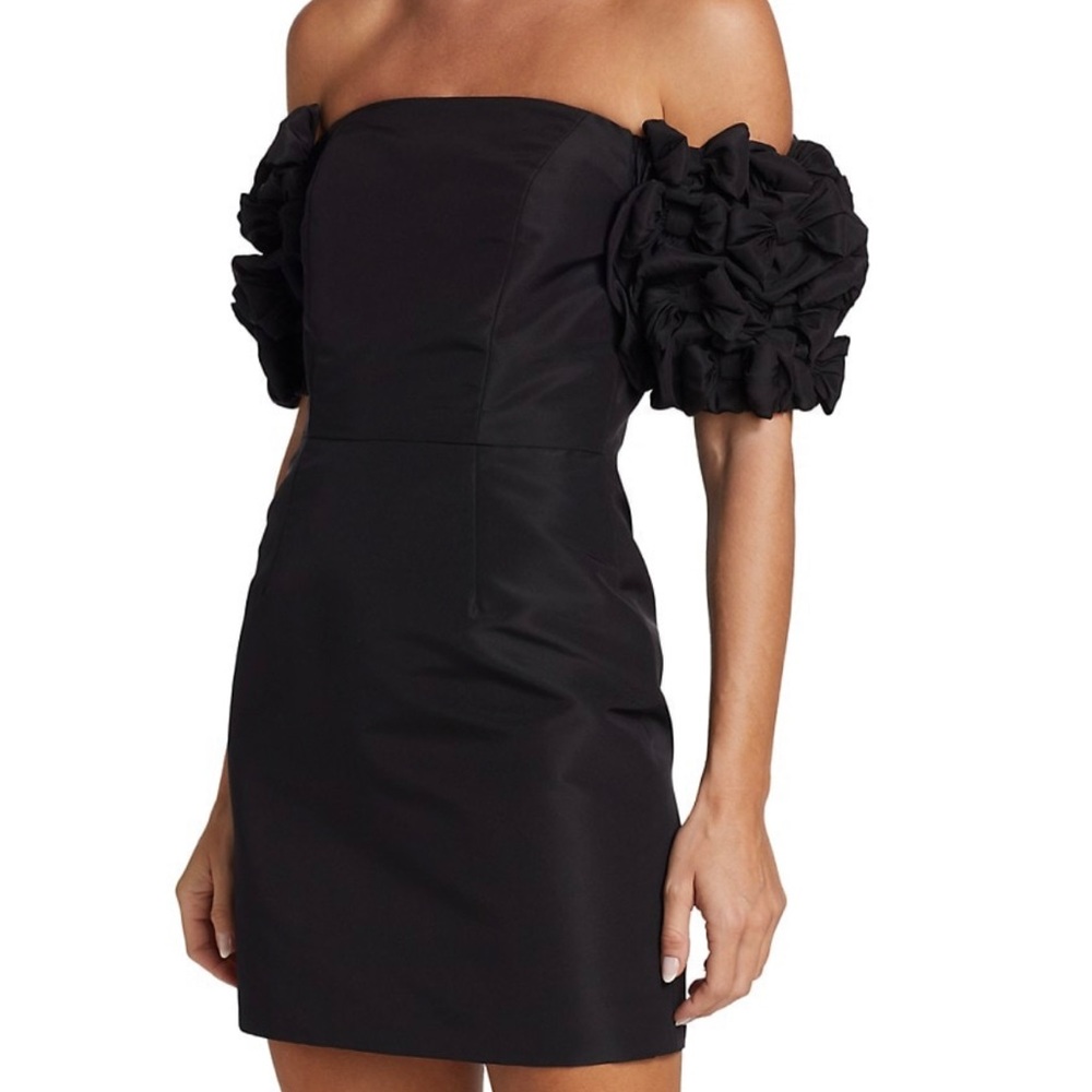 Alexia Maria Olivia Bow Sleeve Silk Minidress Size 8